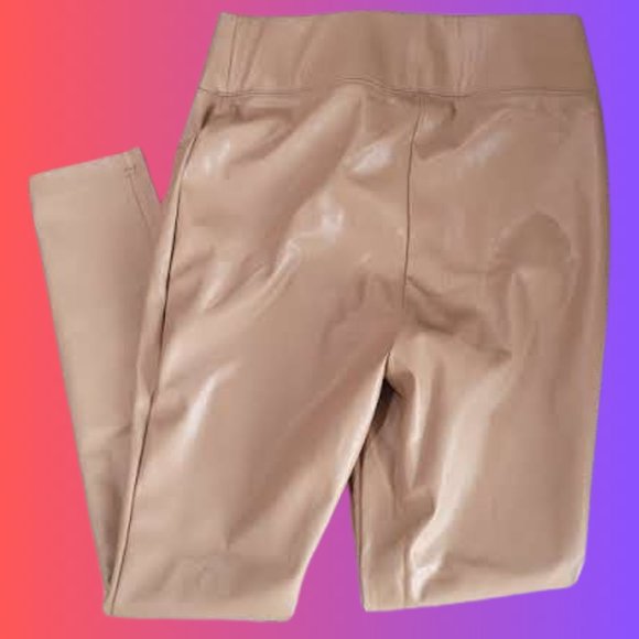 INC FAUX LEATHER SLIP ON LEGGINGS SIZE 6 - Picture 3 of 5